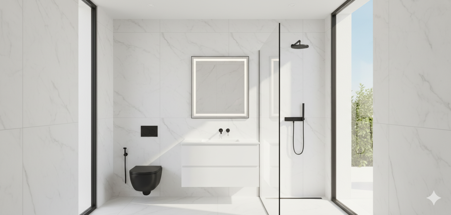 Baños con acabados de calidad